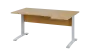 ORK 28 - 164 stůl kancelářský, rohový, pravý, kovová podnož bílá, deska 25 mm, široký 1600 mm, javor horský