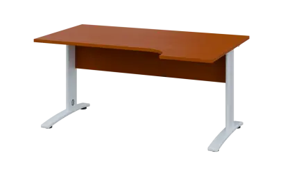 ORK 28 - 164 stůl kancelářský, rohový, pravý, kovová podnož bílá, deska 25 mm, široký 1600 mm, třeše ORK 28 - 164 stůl kancelářský, rohový, pravý, kovová podnož bílá, deska 25 mm, široký 1600 mm, třešeň šumavská