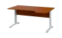 ORK 28 - 164 stůl kancelářský, rohový, pravý, kovová podnož bílá, deska 25 mm, široký 1600 mm, třešeň šumavská