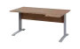 ORK 28 - 164 stůl kancelářský, rohový, pravý, kovová podnož stříbrná, deska 25 mm, široký 1600 mm, dub bardolino