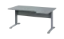 ORK 28 - 164 stůl kancelářský, rohový, pravý, kovová podnož stříbrná, deska 25 mm, široký 1600 mm, šedá