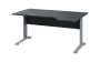 ORK 28 - 164 stůl kancelářský, rohový, pravý, kovová podnož stříbrná, deska 25 mm, široký 1600 mm, antracit