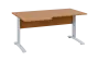 ORK 28 - 166 stůl kancelářský, rohový, levý, kovová podnož bílá, deska 25 mm, široký 1600 mm, buk royal