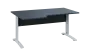 ORK 28 - 166 stůl kancelářský, rohový, levý, kovová podnož bílá, deska 25 mm, široký 1600 mm, antracit