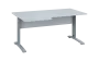 ORK 28 - 166 stůl kancelářský, rohový, levý, kovová podnož stříbrná, deska 25 mm, široký 1600 mm, bílá
