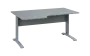 ORK 28 - 166 stůl kancelářský, rohový, levý, kovová podnož stříbrná, deska 25 mm, široký 1600 mm, šedá