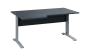 ORK 28 - 166 stůl kancelářský, rohový, levý, kovová podnož stříbrná, deska 25 mm, široký 1600 mm, antracit