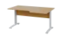 ORK 28 - 166 stůl kancelářský, rohový, pravý, kovová podnož bílá, deska 25 mm, široký 1600 mm, javor horský