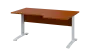 ORK 28 - 166 stůl kancelářský, rohový, pravý, kovová podnož bílá, deska 25 mm, široký 1600 mm, třešeň šumavská