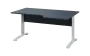 ORK 28 - 166 stůl kancelářský, rohový, pravý, kovová podnož bílá, deska 25 mm, široký 1600 mm, antracit