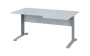 ORK 28 - 166 stůl kancelářský, rohový, pravý, kovová podnož stříbrná, deska 25 mm, široký 1600 mm, bílá