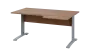 ORK 28 - 166 stůl kancelářský, rohový, pravý, kovová podnož stříbrná, deska 25 mm, široký 1600 mm, dub bardolino