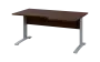 ORK 28 - 166 stůl kancelářský, rohový, pravý, kovová podnož stříbrná, deska 25 mm, široký 1600 mm, ořech královský