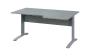 ORK 28 - 166 stůl kancelářský, rohový, pravý, kovová podnož stříbrná, deska 25 mm, široký 1600 mm, šedá