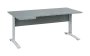 ORK 28 - 184 stůl kancelářský, rohový, levý, kovová podnož bílá, deska 25 mm, široký 1800 mm, šedá