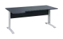 ORK 28 - 184 stůl kancelářský, rohový, levý, kovová podnož bílá, deska 25 mm, široký 1800 mm, antracit