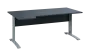 ORK 28 - 184 stůl kancelářský, rohový, levý, kovová podnož stříbrná, deska 25 mm, široký 1800 mm, antracit