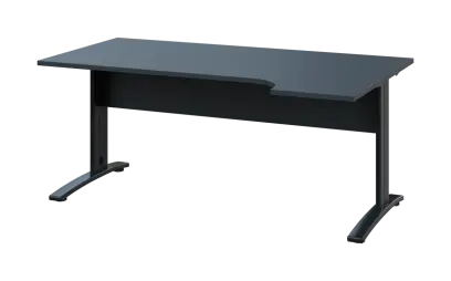 ORK 28 - 184 stůl kancelářský, rohový, pravý, kovová podnož černá, deska 25 mm, široký 1800 mm, antr ORK 28 - 184 stůl kancelářský, rohový, pravý, kovová podnož černá, deska 25 mm, široký 1800 mm, antracit