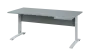 ORK 28 - 184 stůl kancelářský, rohový, pravý, kovová podnož bílá, deska 25 mm, široký 1800 mm, šedá