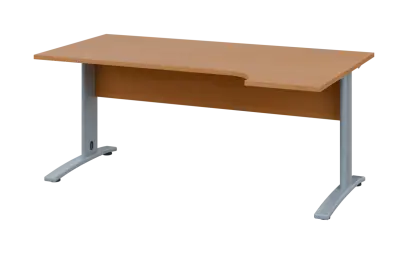 ORK 28 - 184 stůl kancelářský, rohový, pravý, kovová podnož stříbrná, deska 25 mm, široký 1800 mm, b ORK 28 - 184 stůl kancelářský, rohový, pravý, kovová podnož stříbrná, deska 25 mm, široký 1800 mm, buk royal