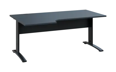 ORK 28 - 186 stůl kancelářský, rohový, levý, kovová podnož černá, deska 25 mm, široký 1800 mm, antra ORK 28 - 186 stůl kancelářský, rohový, levý, kovová podnož černá, deska 25 mm, široký 1800 mm, antracit
