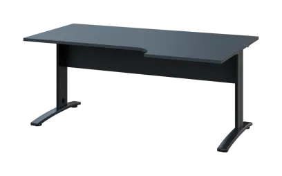 ORK 28 - 186 stůl kancelářský, rohový, pravý, kovová podnož černá, deska 25 mm, široký 1800 mm, antr ORK 28 - 186 stůl kancelářský, rohový, pravý, kovová podnož černá, deska 25 mm, široký 1800 mm, antracit