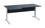 ORK 28 - 186 stůl kancelářský, rohový, levý, kovová podnož bílá, deska 25 mm, široký 1800 mm, antracit