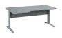ORK 28 - 186 stůl kancelářský, rohový, levý, kovová podnož stříbrná, deska 25 mm, široký 1800 mm, šedá