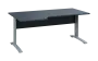 ORK 28 - 186 stůl kancelářský, rohový, levý, kovová podnož stříbrná, deska 25 mm, široký 1800 mm, antracit