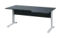ORK 28 - 186 stůl kancelářský, rohový, pravý, kovová podnož bílá, deska 25 mm, široký 1800 mm, antracit