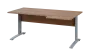 ORK 28 - 186 stůl kancelářský, rohový, pravý, kovová podnož stříbrná, deska 25 mm, široký 1800 mm, dub bardolino
