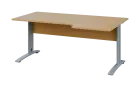 ORK 28 - 186 stůl kancelářský, rohový, pravý, kovová podnož stříbrná, deska 25 mm, široký 1800 mm, j