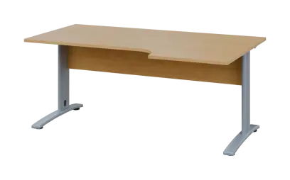 ORK 28 - 186 stůl kancelářský, rohový, pravý, kovová podnož stříbrná, deska 25 mm, široký 1800 mm, j ORK 28 - 186 stůl kancelářský, rohový, pravý, kovová podnož stříbrná, deska 25 mm, široký 1800 mm, javor horský