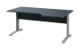 ORK 28 - 186 stůl kancelářský, rohový, pravý, kovová podnož stříbrná, deska 25 mm, široký 1800 mm, antracit
