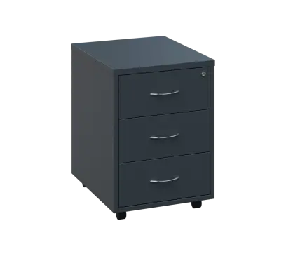 OK - V0 kontejner pojízdný, 3-zásuvkový, deska 25 mm, centrální zámek, antracit