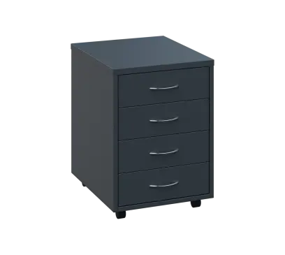 OK - V1 kontejner pojízdný, 4-zásuvkový, deska 25 mm, bez zámku, antracit OK - V1 kontejner pojízdný, 4-zásuvkový, deska 25 mm, bez zámku, antracit