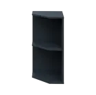 OZV 2 - 4 kancelářská skříň rohová, levá, 750x400x400, antracit
