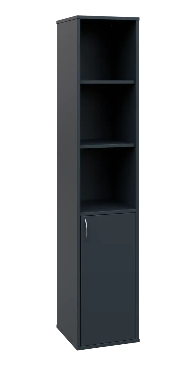 OV 5 - 4DN3 kancelářská skříň, 1-dveřová/nika, pravá, 1800x400x400, antracit