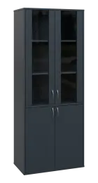 OV 5 - 8DS kancelářská skříň, 4-dveřová/prosklená, 1800x800x400, antracit