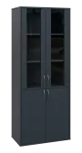 OV 5 - 8DS kancelářská skříň, 4-dveřová/prosklená, 1800x800x400, antracit