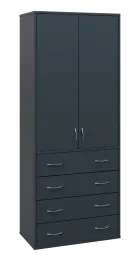 OV 5 - 84ZD kancelářská skříň, 2-dveřová/zásuvky, 1800x800x400, antracit