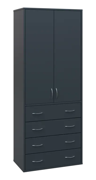 OV 5 - 84ZD kancelářská skříň, 2-dveřová/zásuvky, 1800x800x400, antracit