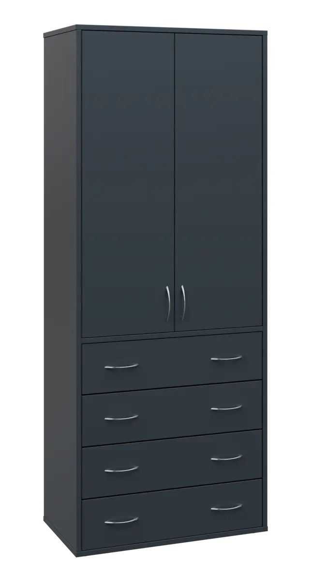 OV 5 - 84ZD kancelářská skříň, 2-dveřová/zásuvky, 1800x800x400, antracit