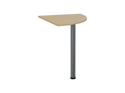 TS 6 - 8 deska spojovací, kovová podnož chrom, síla desky 18 mm, široká 800 mm, javor horský