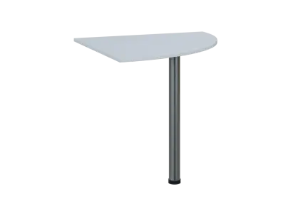 TS 8 - 8 deska spojovací, kovová podnož chrom, síla desky 18 mm, široká 800 mm, bílá