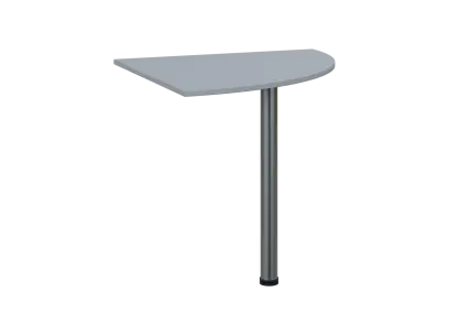 TS 8 - 8 deska spojovací, kovová podnož chrom, síla desky 18 mm, široká 800 mm, šedá