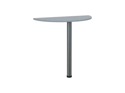 TJD - 80 přístavba jednací, kovová podnož chrom, síla desky 18 mm, široká 800 mm, šedá