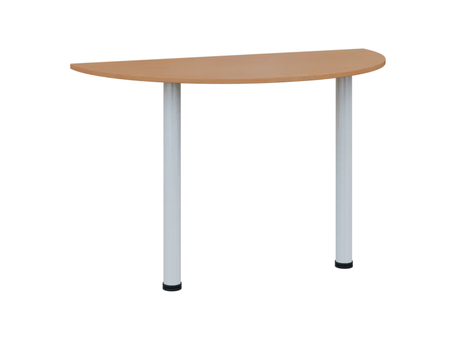 TJC - 120 přístavba jednací, kovová podnož bílá, síla desky 18 mm, široká 1200 mm, buk royal