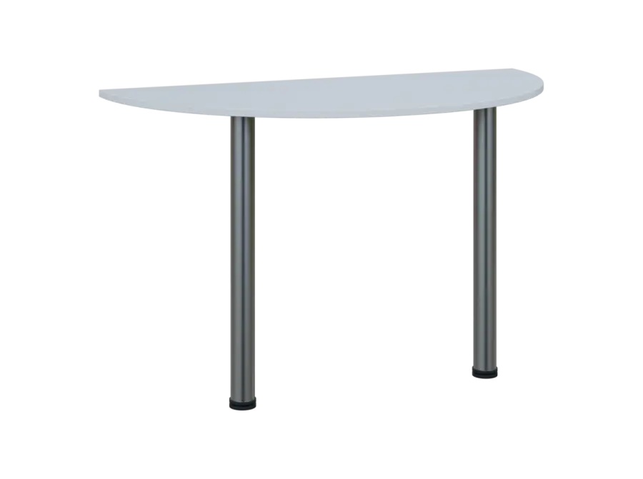 TJC - 120 přístavba jednací, kovová podnož chrom, síla desky 18 mm, široká 1200 mm, bílá