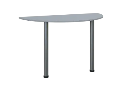 TJC - 120 přístavba jednací, kovová podnož chrom, síla desky 18 mm, široká 1200 mm, šedá